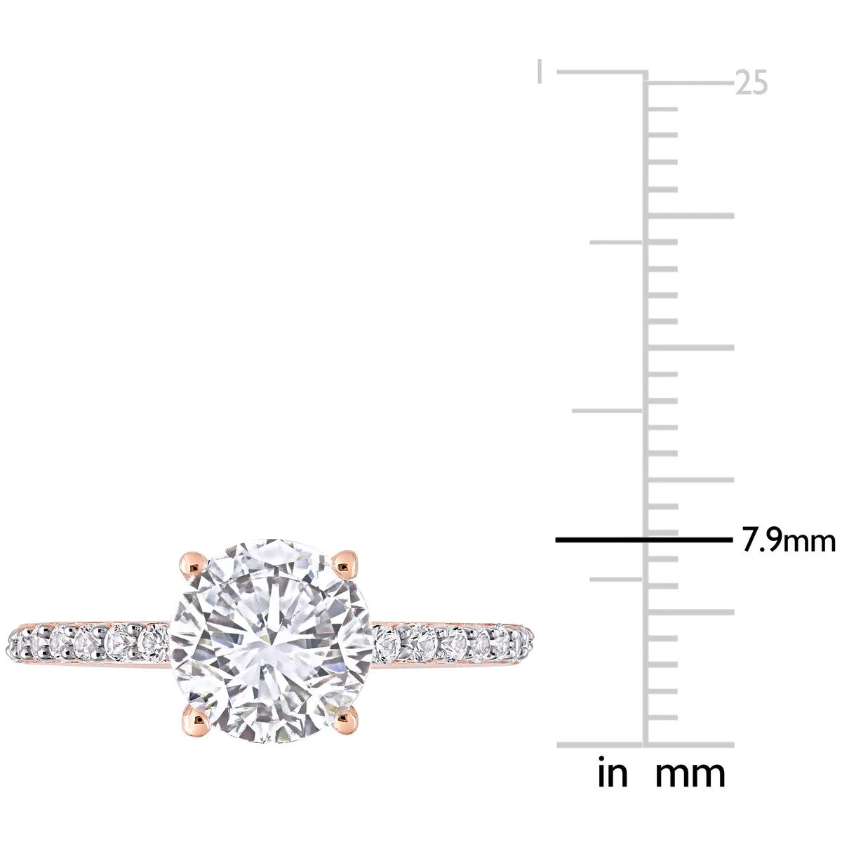 Miadora 10k Rose Gold 2 3/4ct TGW Created White Sapphire Solitaire Engagement Ring sold by Zulily product image thumbnail 3