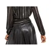 Kit & Sky Women's Metallic Ribbed Top Black Size Small sold by Zulily
