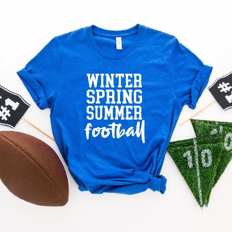 Winter Spring Summer Football Short Sleeve Tee made by Zulily
