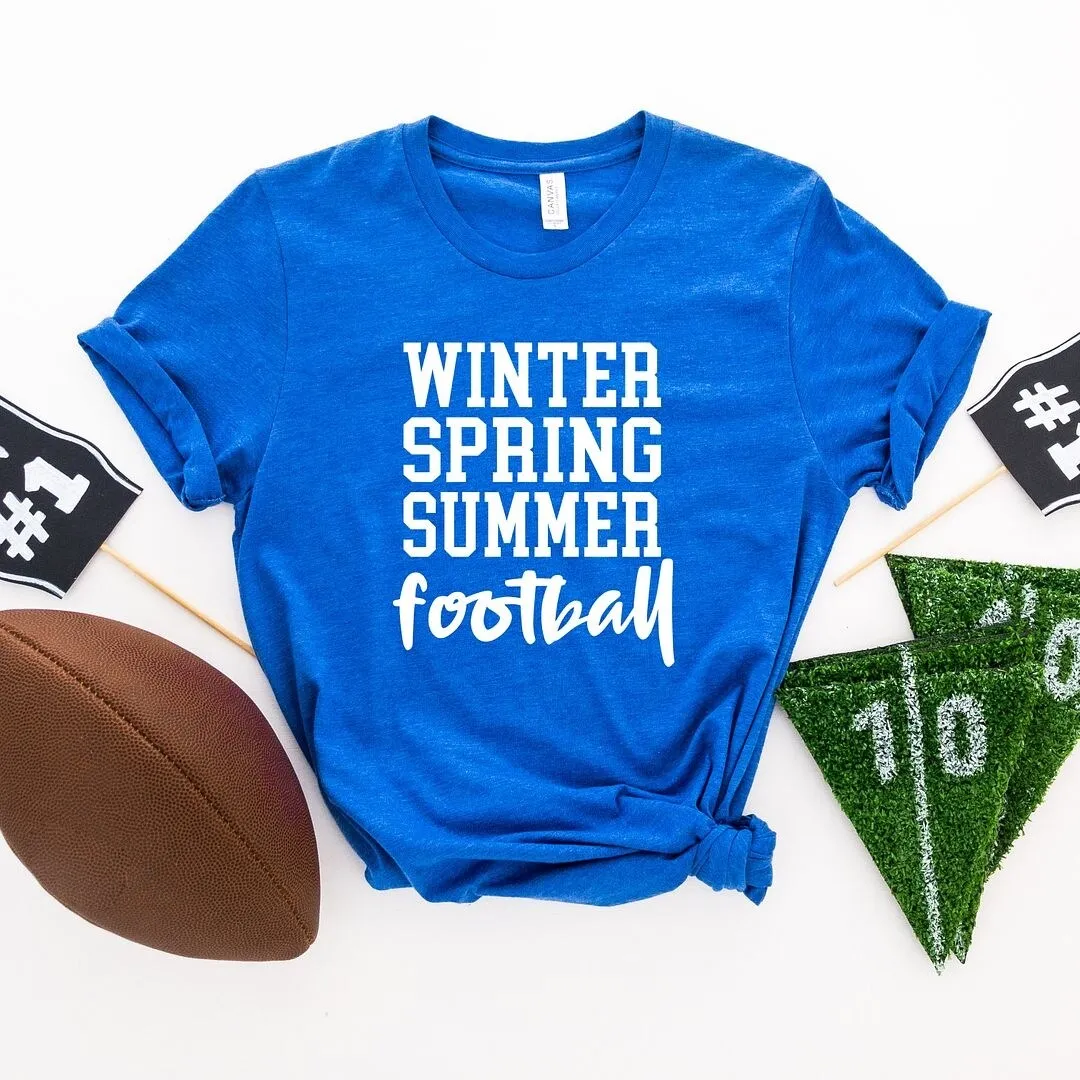 Winter Spring Summer Football Short Sleeve Tee sold by Zulily