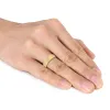 Miadora Mens 6 mm Double Row Textured Wedding Band in 14k Yellow Gold sold by Zulily