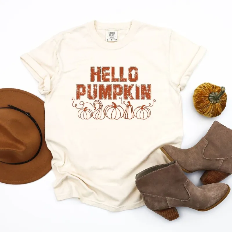 Hello Pumpkin Distressed Garment Dyed Tee sold by Zulily