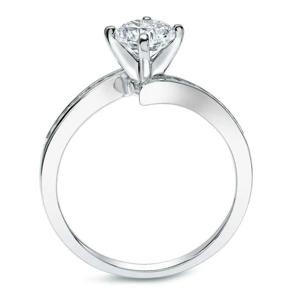 Auriya Platinum 1 carat TW Modern Round Diamond Engagement Ring Set sold by Zulily product image thumbnail 3
