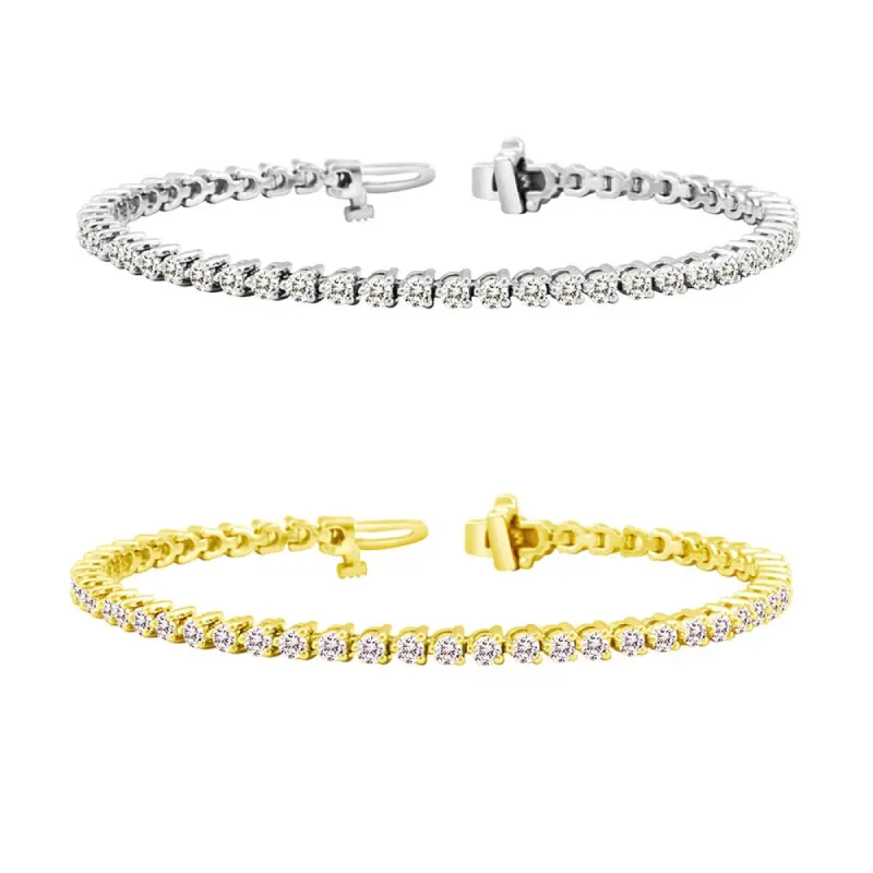 Auriya 14k Gold 2 to 12ct TDW Diamond Tennis Bracelet sold by Zulily