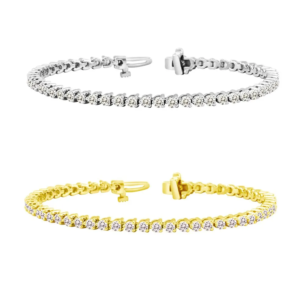 Auriya 14k Gold 2 to 12ct TDW Diamond Tennis Bracelet sold by Zulily