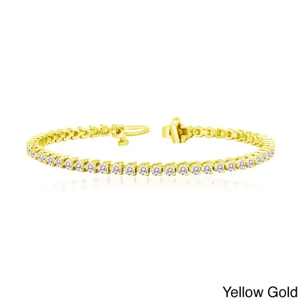 Auriya 14k Gold 2 to 12ct TDW Diamond Tennis Bracelet sold by Zulily product image thumbnail 3