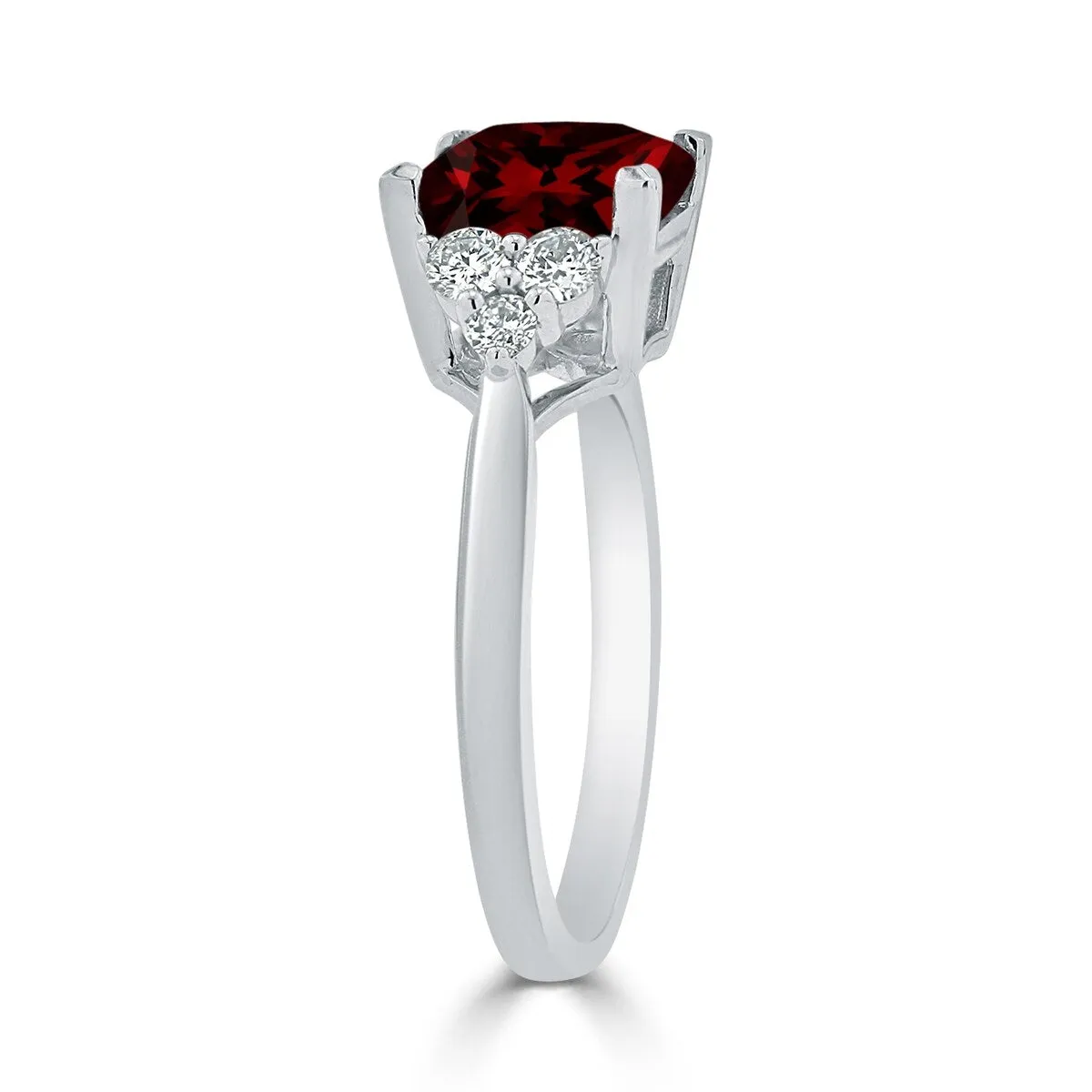 Auriya 3 1/10ct Princess-cut Garnet and Diamond Engagement Ring 1/3ctw 14k Gold sold by Zulily product image thumbnail 4