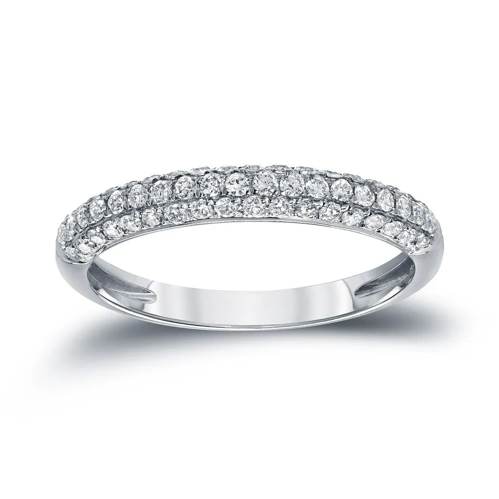 Auriya 14k Gold 1/2ctw Round Diamond Wedding Anniversary Band sold by Zulily