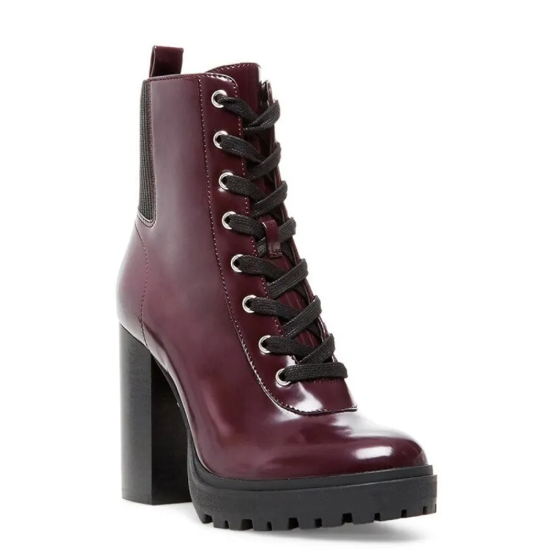 Steve Madden Women's Latch Heeled Bootie Red Size 9 M - 9 M made by Steve Madden