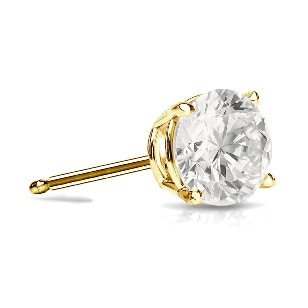 Auriya 14k Gold 3/4ct TDW Round SINGLE STUD (1) Diamond Earring sold by Zulily product image thumbnail 2
