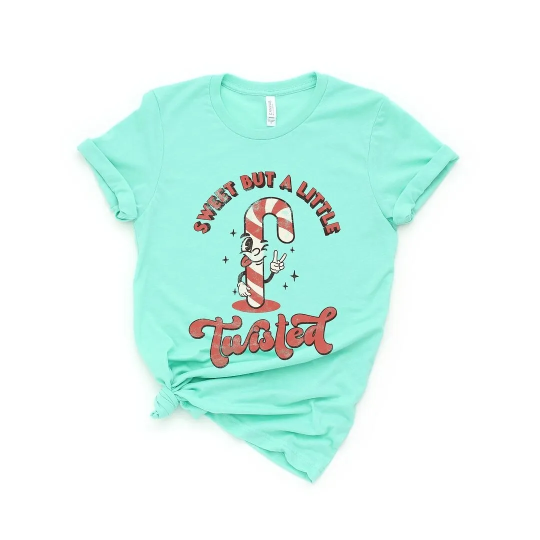 A Little Twisted Candy Cane Short Sleeve Tee sold by Zulily product image thumbnail 2