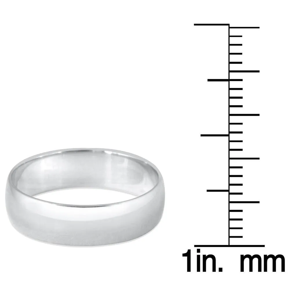 Marquee Jewels 10k White Gold Domed Wedding Band sold by Zulily product image thumbnail 3