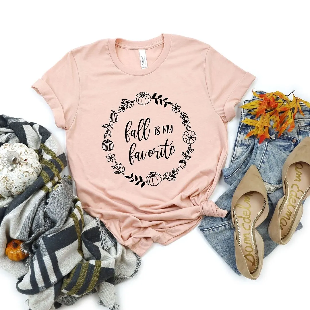 Fall Is My Favorite Circle Short Sleeve Tee sold by Zulily