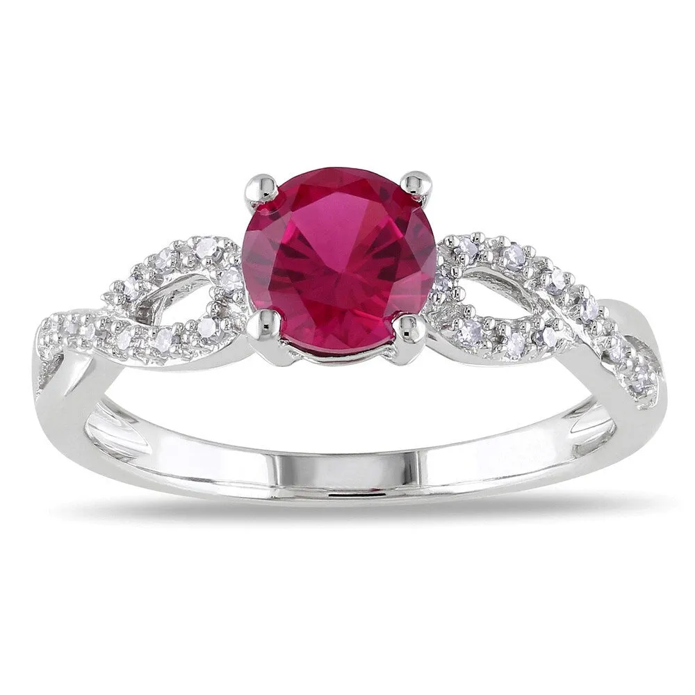 Miadora 10k Gold Gemstone and 1/10ct TDW Diamond Infinity Ring (G-H, I1-I2) sold by Zulily product image thumbnail 5