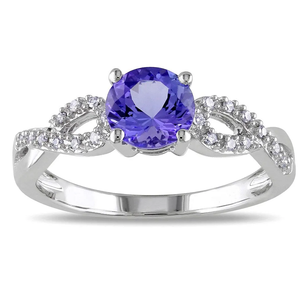 Miadora 10k Gold Gemstone and 1/10ct TDW Diamond Infinity Ring (G-H, I1-I2) sold by Zulily product image thumbnail 3