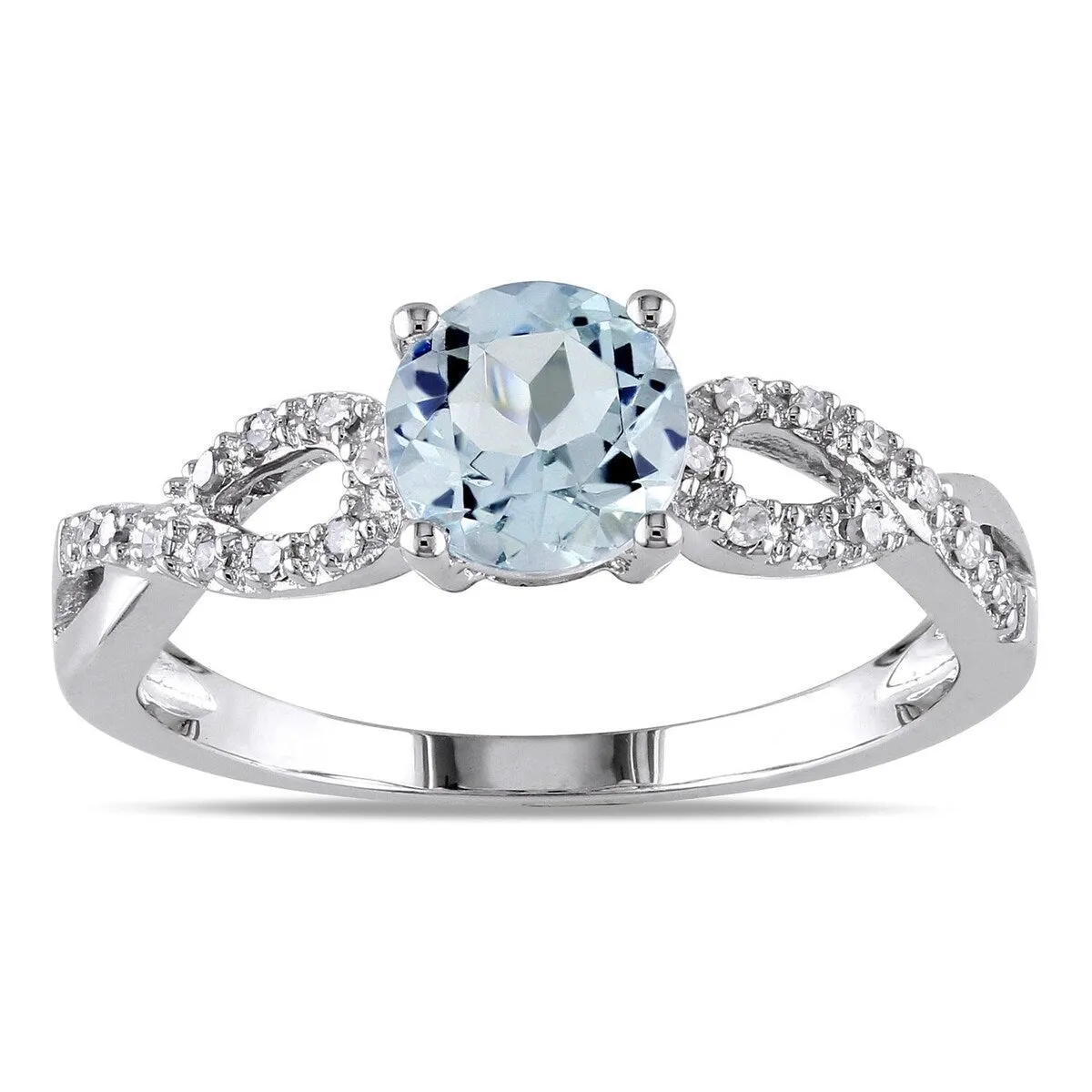 Miadora 10k Gold Gemstone and 1/10ct TDW Diamond Infinity Ring (G-H, I1-I2) sold by Zulily