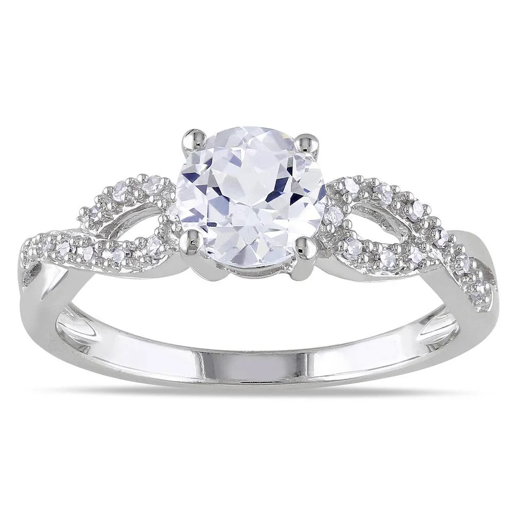 Miadora 10k Gold Gemstone and 1/10ct TDW Diamond Infinity Ring (G-H, I1-I2) sold by Zulily product image thumbnail 2