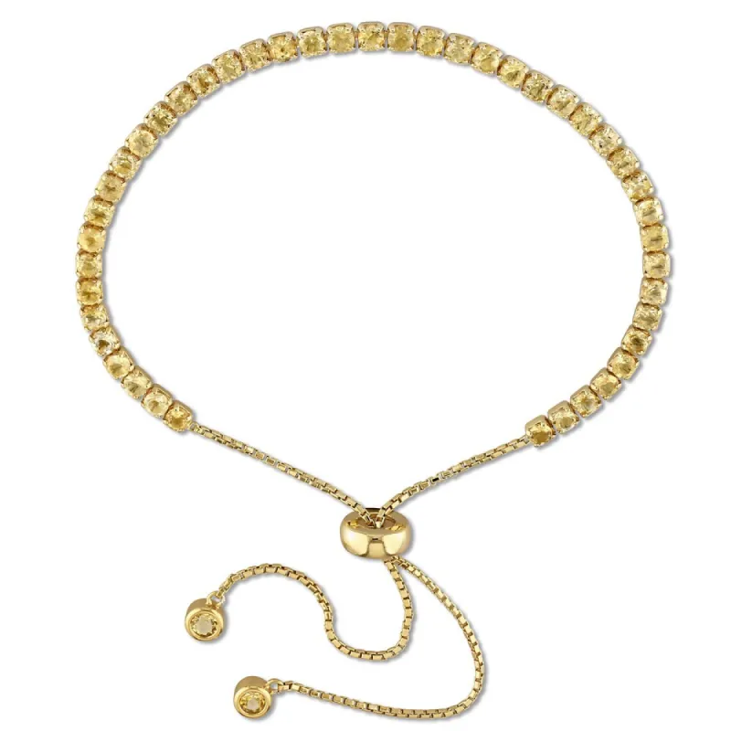 Miadora Yellow Plated Sterling Silver Citrine Tassel Adjustable Slider Bracelet sold by Zulily