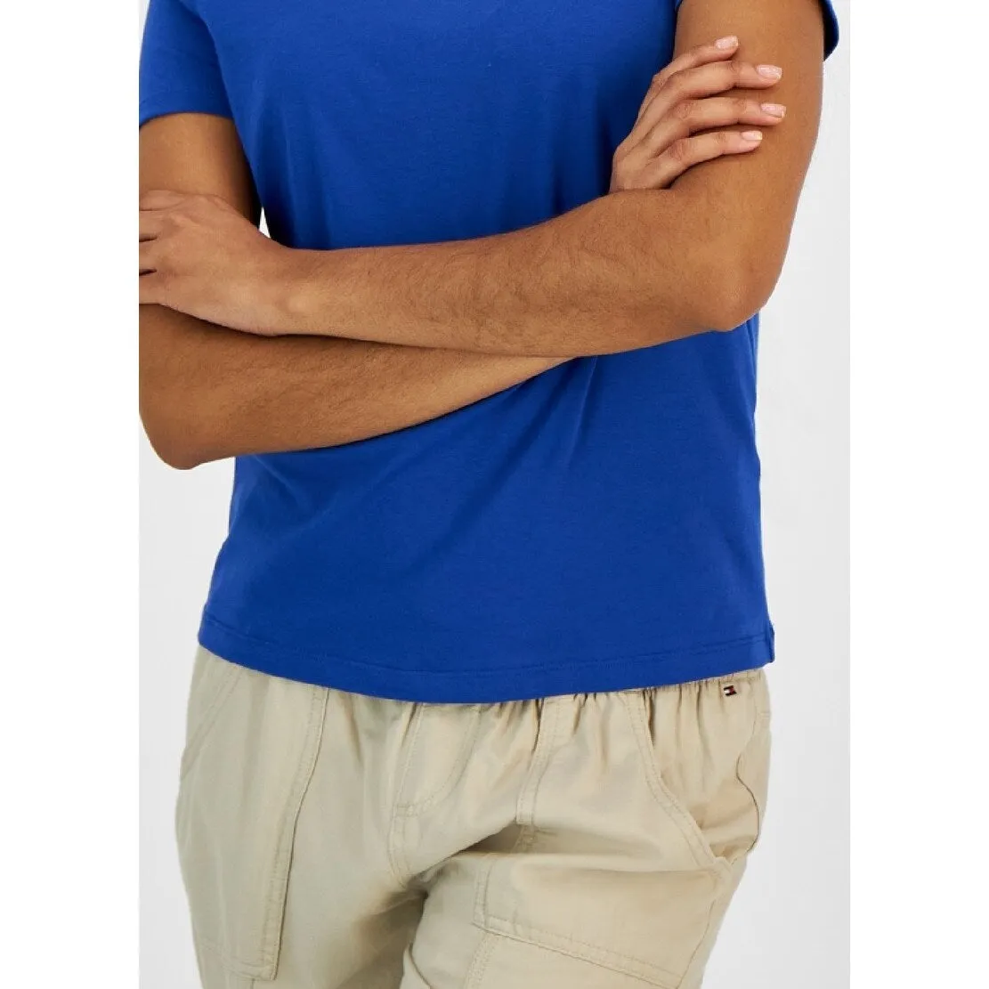 Tommy Hilfiger Women's Crew Neck Rhinestone Embellished T-Shirt Blue Size XX-Large sold by Zulily product image thumbnail 3