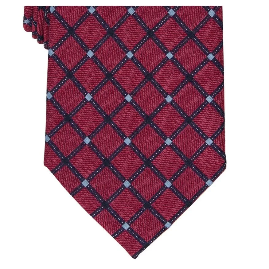 Club Room Men's Stanton Grid Tie Red Size Regular sold by Zulily product image thumbnail 3