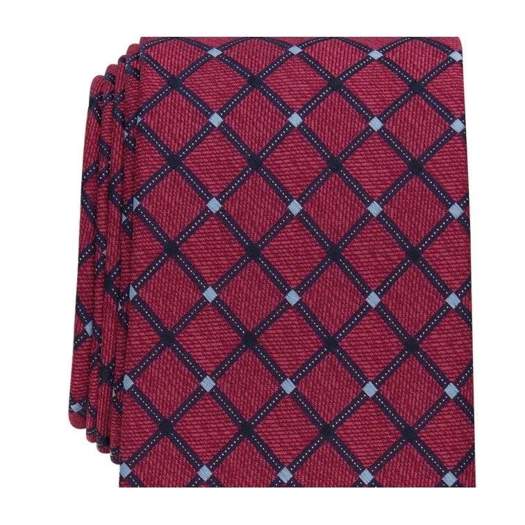 Club Room Men's Stanton Grid Tie Red Size Regular sold by Zulily product image thumbnail 2