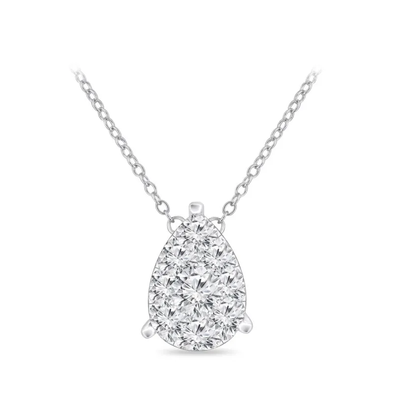 Auriya 14k Gold 1/4ct TDW Pear Shaped Pave Diamond Necklace by Auriya (H-I, I1-I2) sold by Zulily
