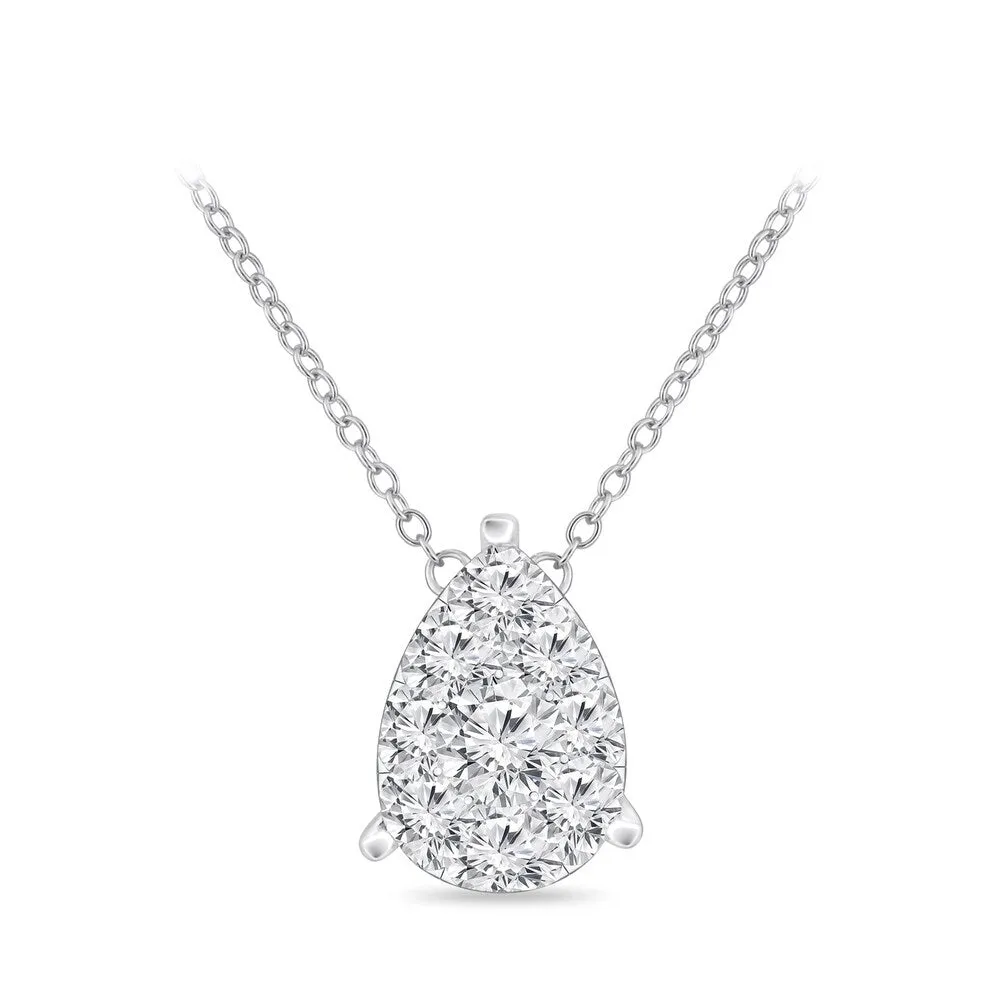 Auriya 14k Gold 1/4ct TDW Pear Shaped Pave Diamond Necklace by Auriya (H-I, I1-I2) sold by Zulily
