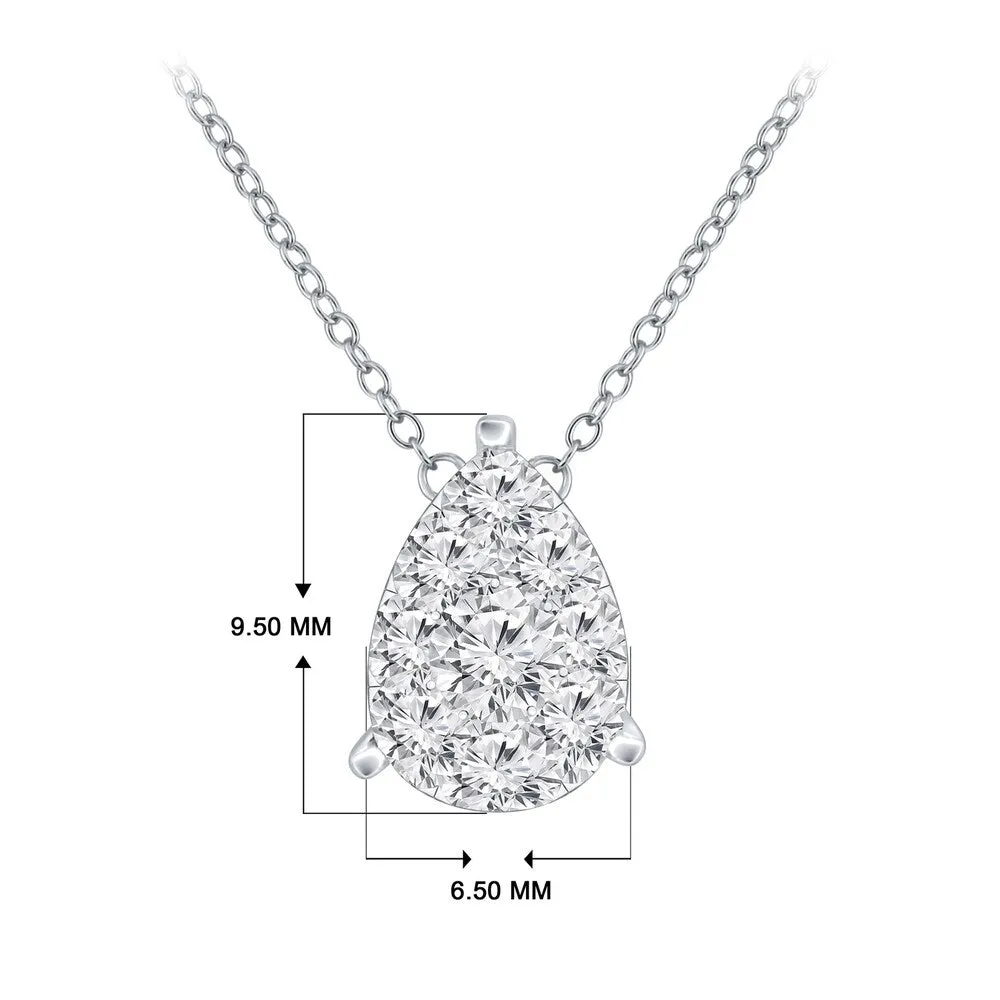 Auriya 14k Gold 1/4ct TDW Pear Shaped Pave Diamond Necklace by Auriya (H-I, I1-I2) sold by Zulily product image thumbnail 4