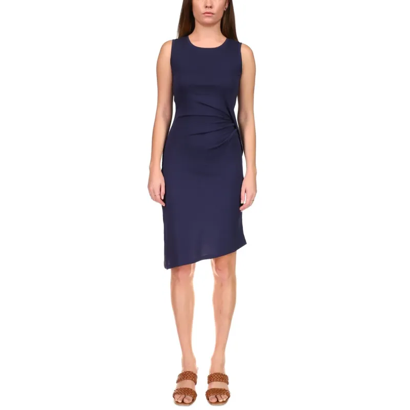 Michael Kors Women's Crewneck Draped Dress Blue Size Petite Medium sold by Zulily