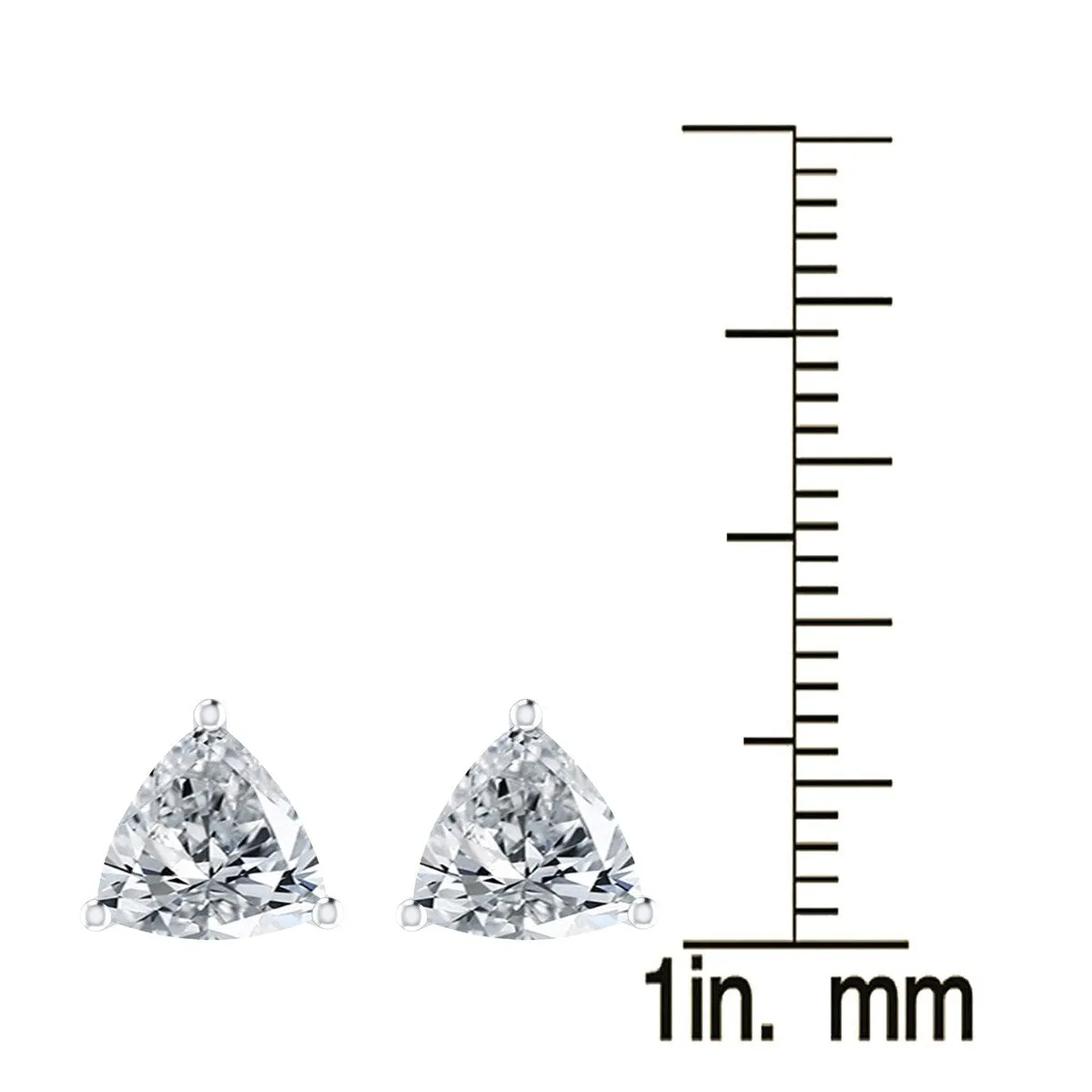 Sterling Silver 4.00Ct Natural White Topaz Stud Earrings sold by Zulily product image thumbnail 3