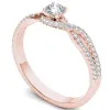 De Couer 10k Rose Gold 2/5ct TDW Diamond Classic Split-Shank Engagement Ring sold by Zulily