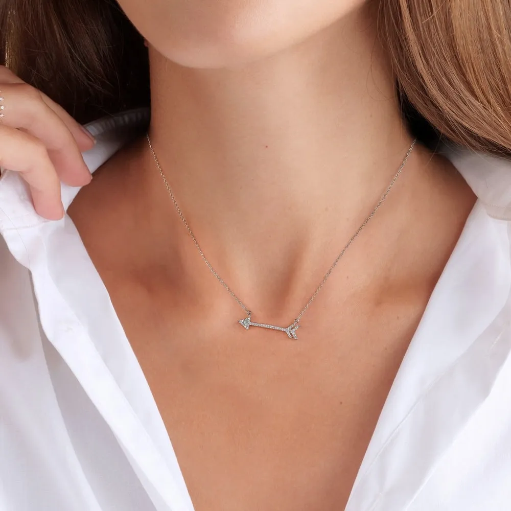 1/8ct TDW Fashion Necklace in Sterling Silver - White sold by Zulily product image thumbnail 2