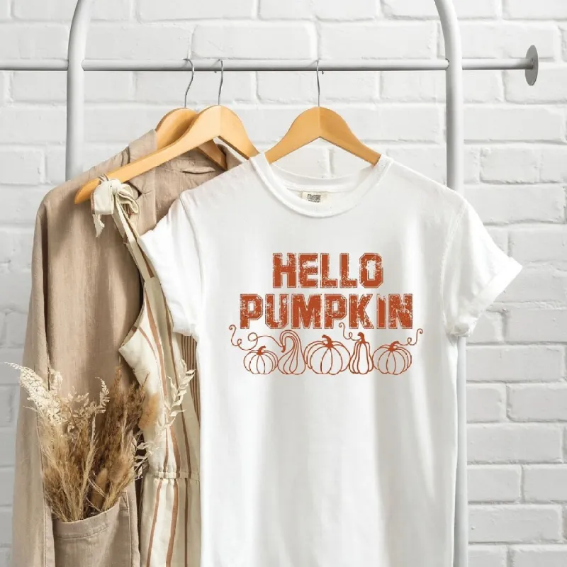 Hello Pumpkin Distressed Garment Dyed Tee sold by Zulily