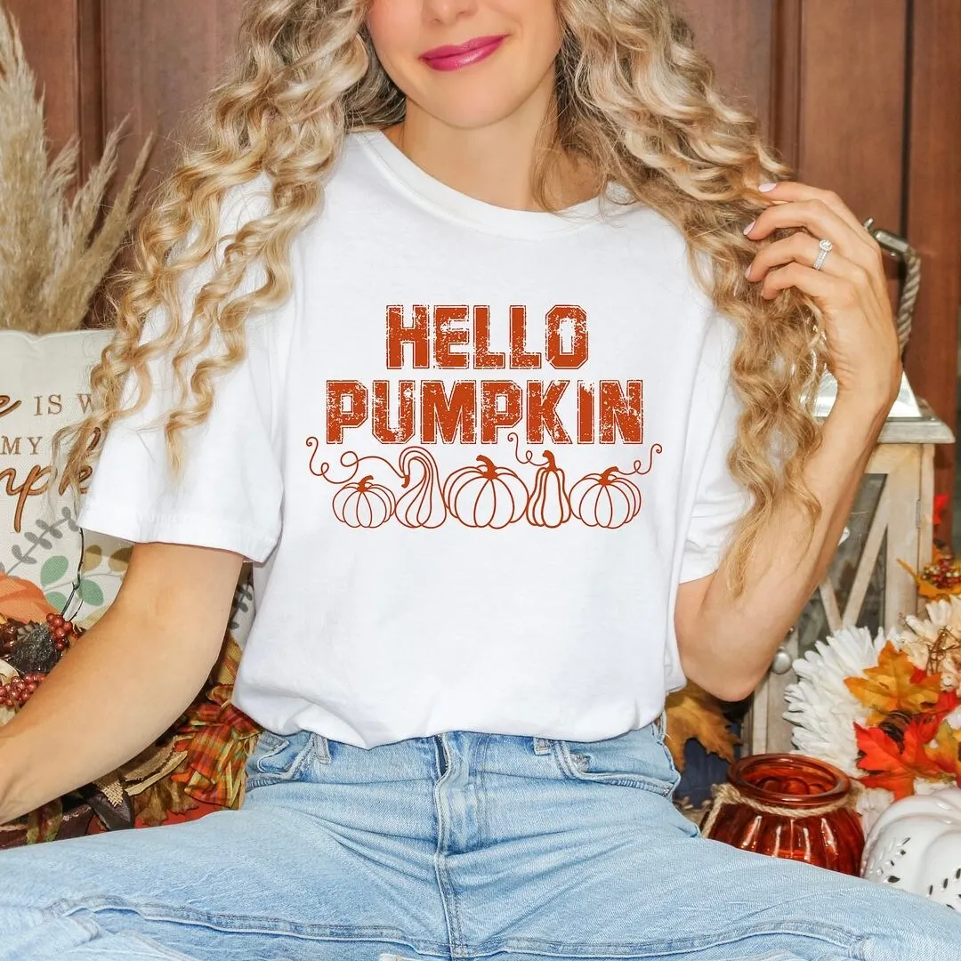 Hello Pumpkin Distressed Garment Dyed Tee sold by Zulily product image thumbnail 3