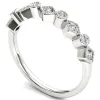 De Couer 10k White Gold 1/20ct TDW Wedding Band - White H-I sold by Zulily