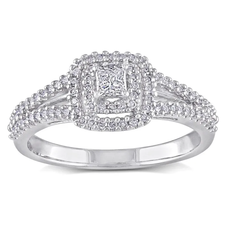 Miadora Sterling Silver 2/5ct TDW Diamond Engagement Ring sold by Zulily