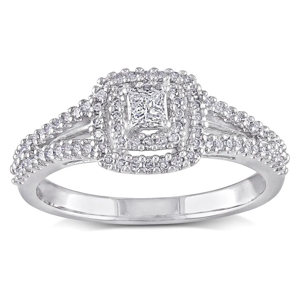 Miadora Sterling Silver 2/5ct TDW Diamond Engagement Ring sold by Zulily