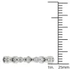 De Couer 10k White Gold 1/20ct TDW Wedding Band - White H-I sold by Zulily