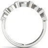 De Couer 10k White Gold 1/20ct TDW Wedding Band - White H-I sold by Zulily