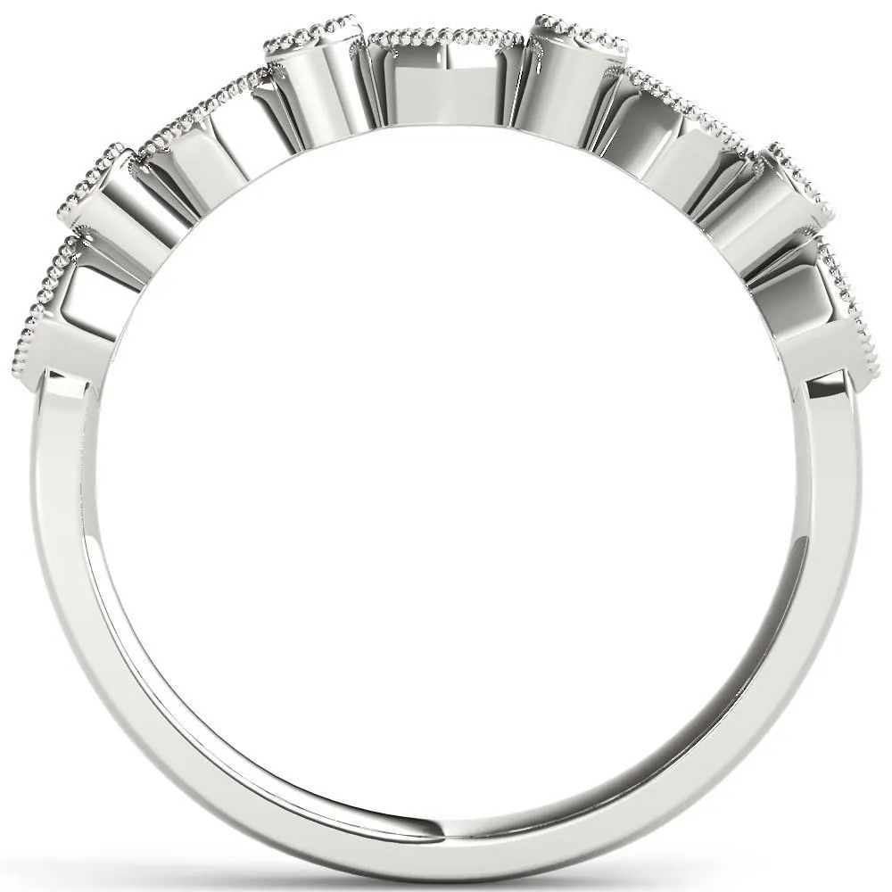 De Couer 10k White Gold 1/20ct TDW Wedding Band - White H-I sold by Zulily product image thumbnail 3