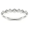 De Couer 10k White Gold 1/20ct TDW Wedding Band - White H-I sold by Zulily
