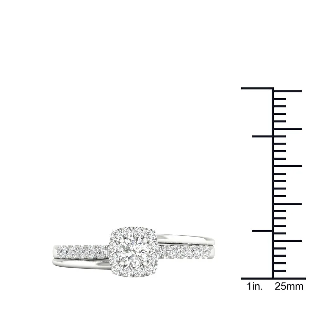 De Couer 10k White Gold 1/2ct TDW Diamond Solitaire Engagement Ring sold by Zulily product image thumbnail 3