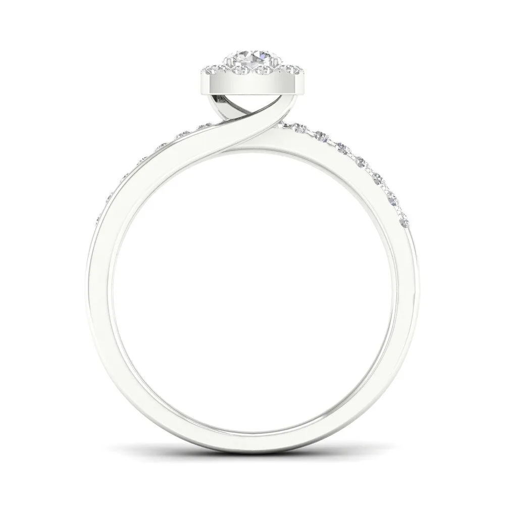 De Couer 10k White Gold 1/2ct TDW Diamond Solitaire Engagement Ring sold by Zulily product image thumbnail 2