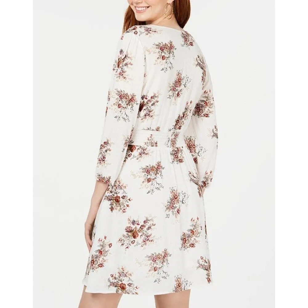 American Rag Junior's Printed Lace Up Dress White Size Medium sold by Zulily product image thumbnail 2