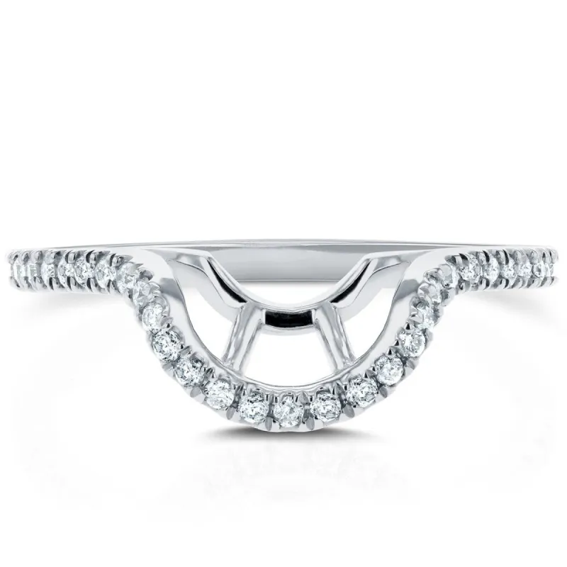 Annello by Kobelli Lab Grown Diamond Notched Basket Curve Wedding Band (1/4 CTW) 14k Gold, DEF VS sold by Zulily