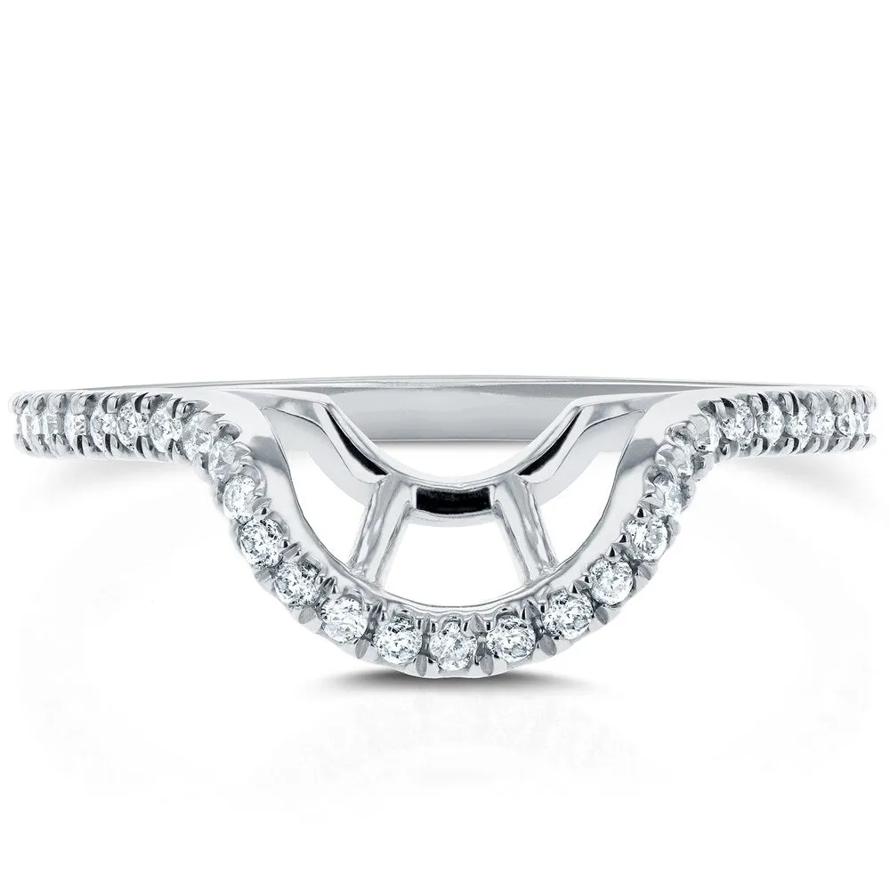 Annello by Kobelli Lab Grown Diamond Notched Basket Curve Wedding Band (1/4 CTW) 14k Gold, DEF VS sold by Zulily