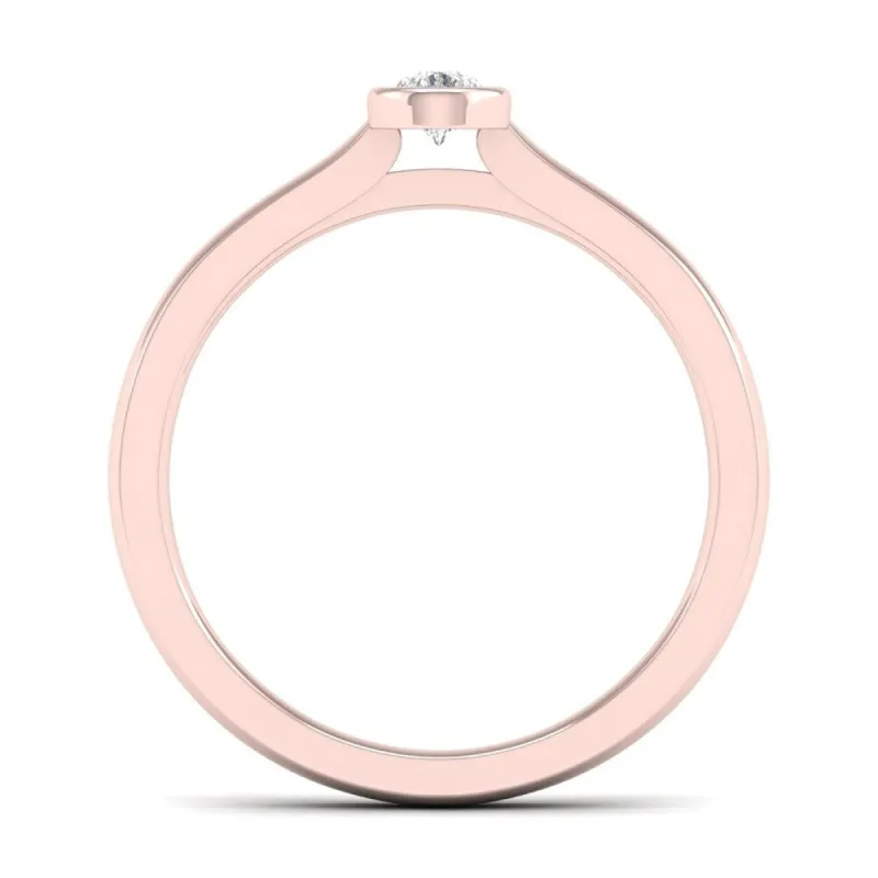 De Couer 10k Gold 1/6 ct TDW Diamond Pear Shape Ring sold by Zulily