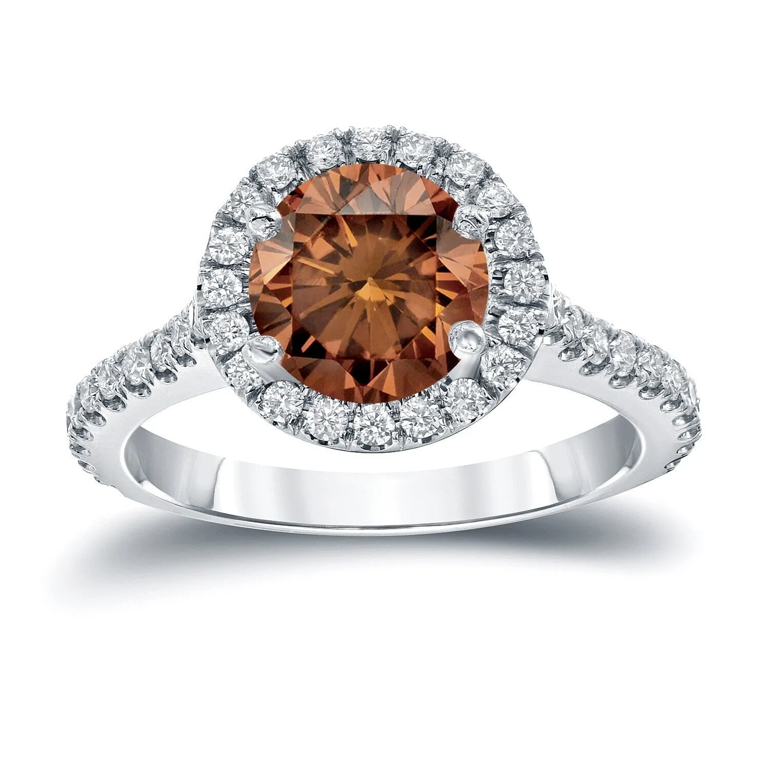 Auriya 14k Gold 2 2/5ctw Halo Brown Diamond Engagement Ring sold by Zulily product image thumbnail 3