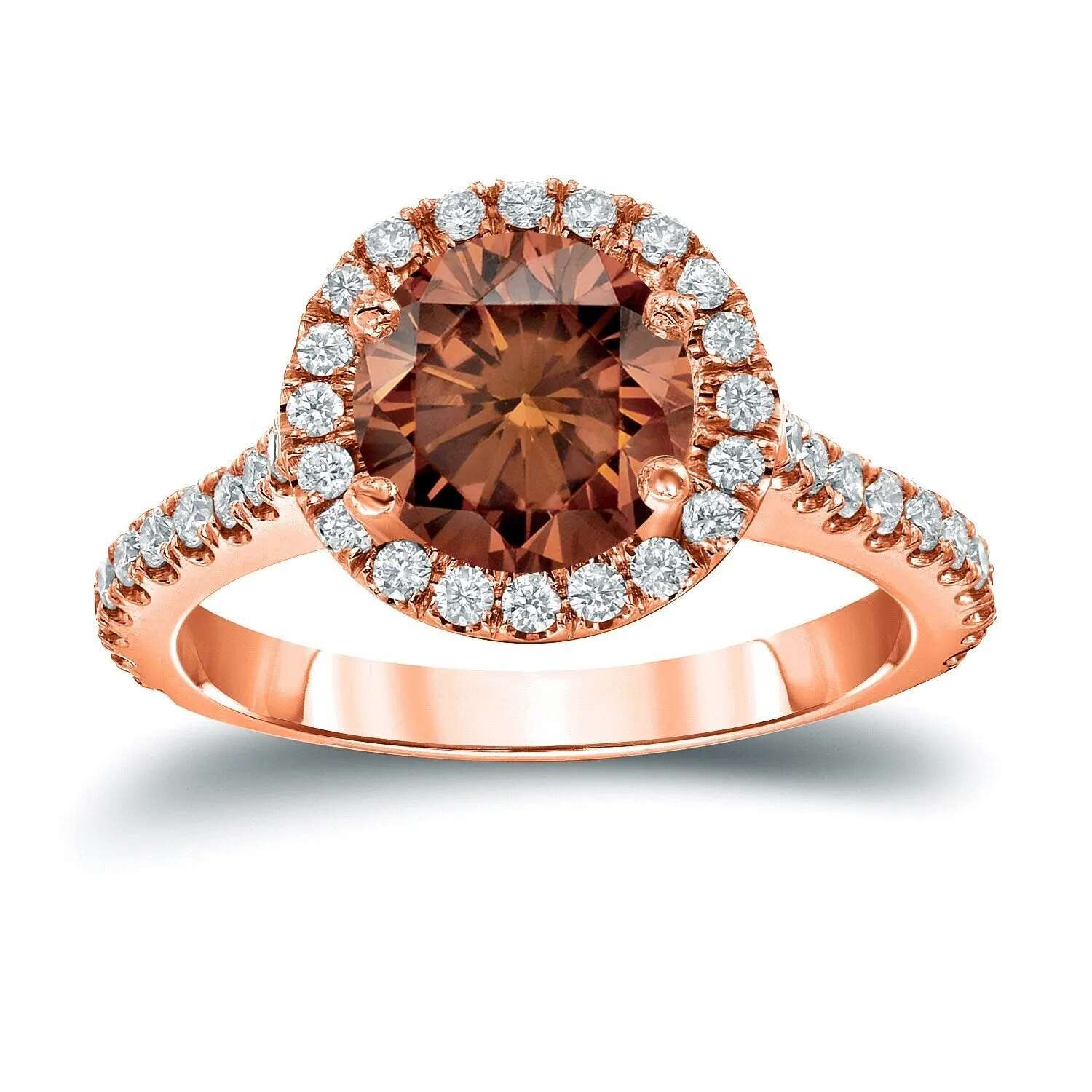 Auriya 14k Gold 2 2/5ctw Halo Brown Diamond Engagement Ring sold by Zulily product image thumbnail 2