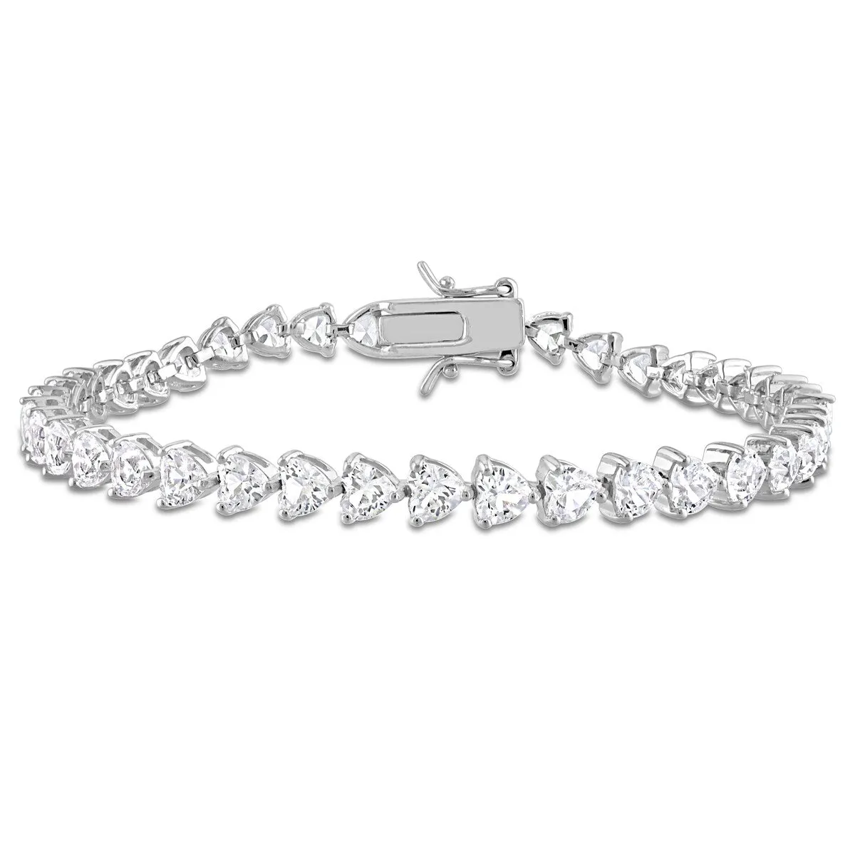 Miadora 10ct TGW Created White Sapphire Bracelet in Sterling Silver sold by Zulily